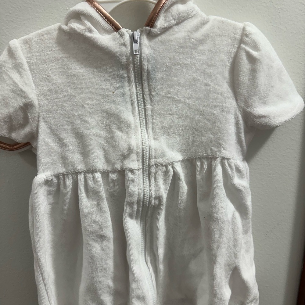 White Hooded swim cover up